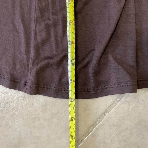 NWT Nicole Miller T-Shirt Dress Women Size XXL Brn. UPF 50+ surplice neck cinch - Picture 8 of 9